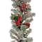 9ft. General Store Snowy Garland with LED Lights & Bows